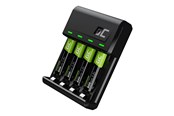 Batteri - Green Cell VitalCharger battery charger - 0.5 Watt - with 4 x AA NiMH 800 mAh rechargeable batteries - GRSETGC02