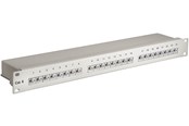 Parallell/seriell kabel - Pro CAT 6 19 inch (48.3 cm) Patch Panel 24 Port grey - 4040849940361