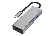 Dokkingstasjon - Hama Multiport Adapter - docking station - USB-C 3.2 Gen 1 - GigE - 00200108