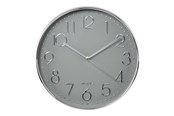 Dekorasjon - Hama "Elegance" - clock - quartz - wall mountable - 30 cm - grey - frame: silver - 00186390