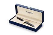 Skrive- & Tegneverktøy - Waterman Hémisphère Fountain Pen | Matte Black with Chrome Trim | Fine Nib | Blue Ink | Gift Box - S0920810