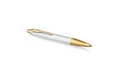 Skrive- & Tegneverktøy - Parker IM Ballpoint Pen | Premium Pearl Lacquer with Gold Trim | Medium Point with Blue Ink Refill | Gift Box - 2143643