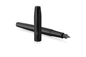 Skrive- & Tegneverktøy - Parker IM Fountain Pen | Matte Black with Black Trim | Fine Point with Blue Ink Cartridge | Gift Box - 2127741