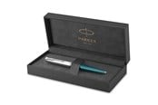 Skrive- & Tegneverktøy - Parker 51 Ballpoint Pen | Teal Blue Barrel with Chrome Trim | Medium Point with Black Ink Refill | Gift Box - 2123508