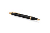 Skrive- & Tegneverktøy - Parker IM Ballpoint Pen | Black  Lacquer with Gold Trim | Medium Point Blue Ink | Gift Box - 1931666