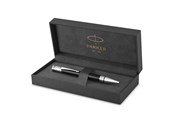 Skrive- & Tegneverktøy - Parker Duofold Ballpoint Pen | Classic Black with Palladium Trim | Medium Point Black Ink Refill | Premium Gift Box - 1931390