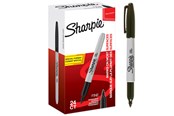 Skrive- & Tegneverktøy - Sharpie Permanent Markers | Fine Point | Black | 24 Count - 2077128