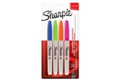 Skrive- & Tegneverktøy - Sharpie Permanent Markers | Fine Point | Assorted Fun Colours | 4 Count - 2065403