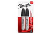 Skrive- & Tegneverktøy - Sharpie Permanent Markers | Chisel Tip | Black | 2 Count - 1986195