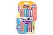 Skrive- & Tegneverktøy - Paper Mate Flair Felt Tip Pens | Medium Tip (0.7 mm) | Tropical Vacation Colours | 6 Count - 2028906