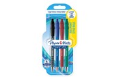 Skrive- & Tegneverktøy - Paper Mate Flexgrip Ultra Retractable Ballpoint Pen | Medium Point (1.0mm) | Assorted Colours | 4 Count - 2027735