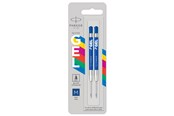 Skrive- & Tegneverktøy - Parker Jotter Originals Gel Pen Refills | Smooth Blue Gel Ink Refills | Medium Tip (0.7mm) | 2 Count - 2136210