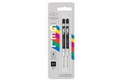 Skrive- & Tegneverktøy - Parker Jotter Originals Gel Pen Refills | Smooth Black Gel Ink Refills | Medium Tip (0.7mm) | 2 Count - 2136231