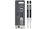 Skrive- & Tegneverktøy - Parker Gel Pen Refills | Medium Tip (0.7mm) | Black QUINK Ink | 2 Count - S0881500