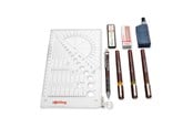 Skrive- & Tegneverktøy - Rotring Isograph Pen Set Technical Pen & Pencil College Set | 3 Pens (0.20mm 0.30mm 0.50mm) and  Mechanical Pencil (0.5mm) + Accessories - S0699370