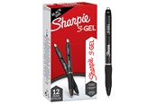 Skrive- & Tegneverktøy - Sharpie S-Gel | Gel Pens | Medium Point (0.7mm) | Black Ink | 12 Count - 2136595