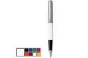 Skrive- & Tegneverktøy - Parker Jotter Originals Fountain Pen | Classic White Finish | Medium Nib | Blue & Black Ink - 2096871