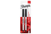 Skrive- & Tegneverktøy - Sharpie Permanent Markers | Ultra-Fine Point | Black | 2 Count - 1985878