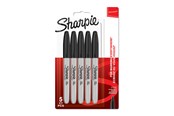 Skrive- & Tegneverktøy - Sharpie Permanent Markers | Fine Point | Black | 5 Count - 1986051