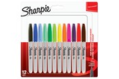 Skrive- & Tegneverktøy - Sharpie Permanent Markers | Fine Point | Assorted Colours | 12 Count - 2065404