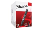 Skrive- & Tegneverktøy - Sharpie Permanent Markers Chisel Tip Black Tuck of 12 - S0192654