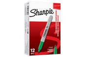 Skrive- & Tegneverktøy - Sharpie Permanent Markers | Fine Point | Green | 12 Count - S0810960