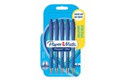 Skrive- & Tegneverktøy - Paper Mate Flexgrip Ultra Retractable Ballpoint Pens | Medium Point (1.0mm) | Blue | 5 Count - 2027755