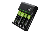 Batteri - Green Cell VitalCharger battery charger - 0.5 Watt - with 2 x AA NiMH 2000 mAh rechargeable batteries and 2 x AAA NiMH 800 mAh rechargeable batteries - GRSETGC03