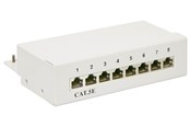 Kabinett tilbehør (kjølepasta mv.) - Pro CAT 6 Mini/Desktop Patch Panel 8 Port white - ST - 4040849620690