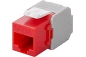 Tilbehør - Pro Keystone module RJ45 CAT 6A UTP red - 4040849906893