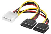 Lydkabel - Pro PC Y power cable/adapter 5.25 inch male to 2x SATA - 4040849695247