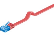 Nettverkskabel - CAT 6A flat-patch cable U/UTP red - 4040849963445