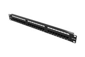 Tilbehør - Deltaco 19" patch panel 24xRJ45 Cat6a UTP 10Gb - PAN-124