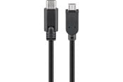 USB - Pro USB-C <-> USB Micro-B - 0.6m - Svart - 4040849447594