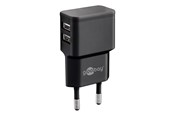 Mobil - Adaptere og ladere - Goobay Dual USB charger 2.4 A (12W) black - 44951