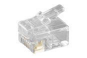 Tilbehør (fester, stikkontakter osv.) - Pro RJ12 modular plug for round cable  6 pol. - 4040849586262