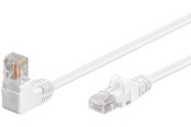 Nettverkskabel - CAT 5e patchcable 1x 90°angled U/UTP white 15 m - 4040849941689