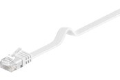 Nettverkskabel - CAT 5e flat-patch cable U/UTP white 5 m - 4040849933615