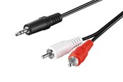 Lydkabel - Pro Audio cable AUX adapter 3.5 mm male to stereo RCA male CU - 4040849516511