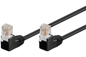 Nettverkskabel - CAT 5e patchcable 2x 90°angled U/UTP black 5 m - 4040849960895