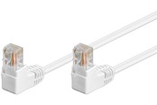 Nettverkskabel - CAT 5e patchcable 2x 90°angled U/UTP white 5 m - 4040849960734