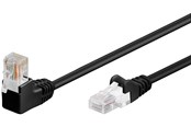 Nettverkskabel - CAT 5e patchcable 1x 90°angled U/UTP black 5 m - 4040849941740