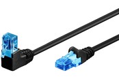 Nettverkskabel - CAT 6A - 90°angled black - 2m - 4040849515309