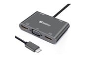 Dokkingstasjon - Sandberg USB-C MultiPort Docking Station - 136-35