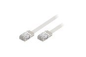 Nettverkskabel - CAT 5e flat-patch cable U/UTP white 15 m - 4040849933646