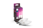 Smarthus - Philips Hue Color E14 B39 Candle Light - 2-pakning - 929002294205