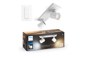 Smarthus - Philips Hue Runner Double Spotlight - Hvit - Med Dimmebryter - 929003812001