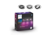 Smarthus - Philips Hue Centura Innfelt Spot - Rund - Aluminum - 3-pakning - 929003809301