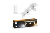 Smarthus - Philips Hue Runner Triple Spotlight - Hvit - Med dimmebryter - 929003812101