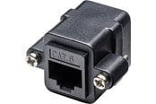 Nettverkskabel - RJ45 mounting adapter with mounting flange black - 4040849813658